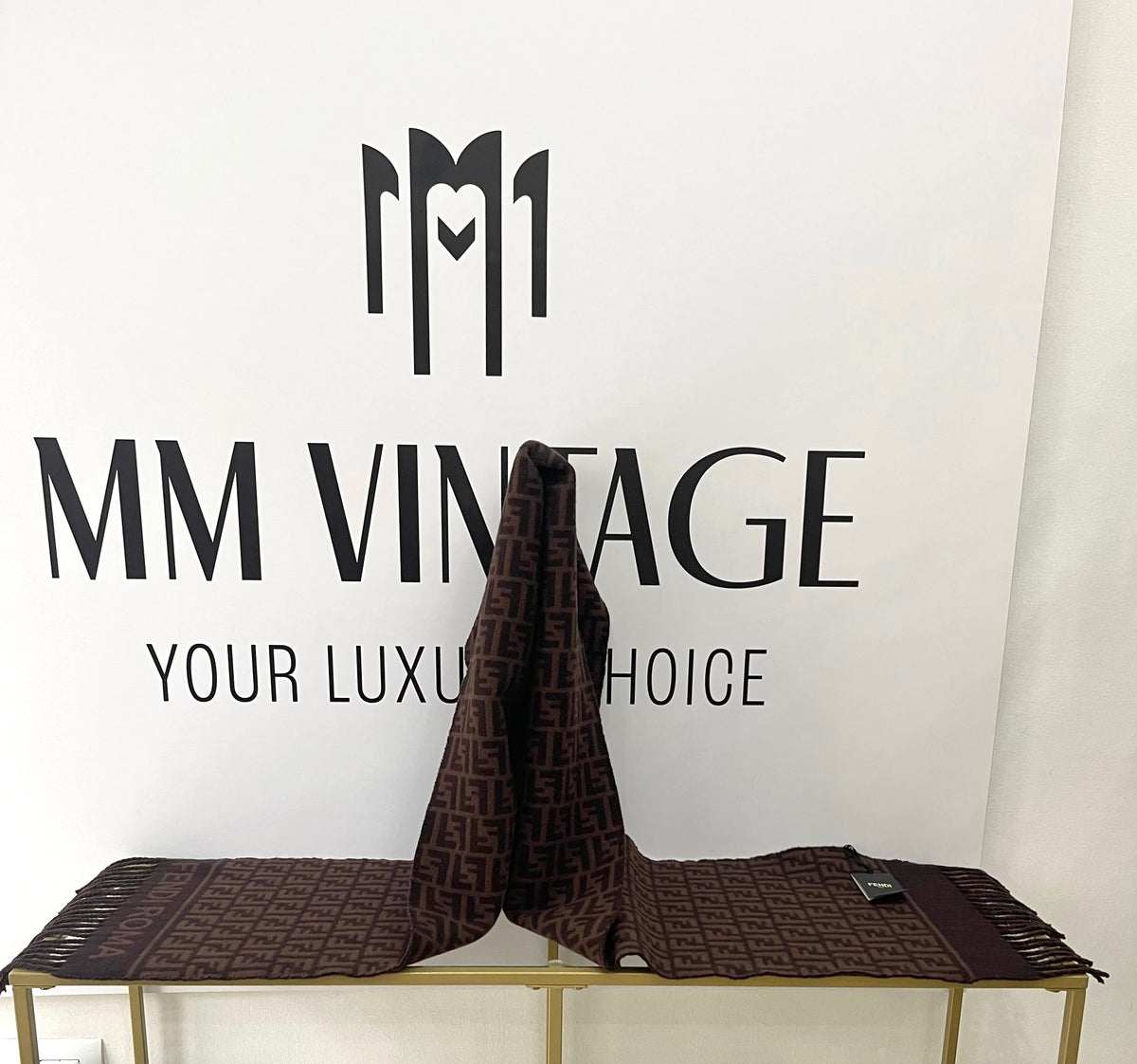Sciarpa con motivo FF Jacquard Fendi