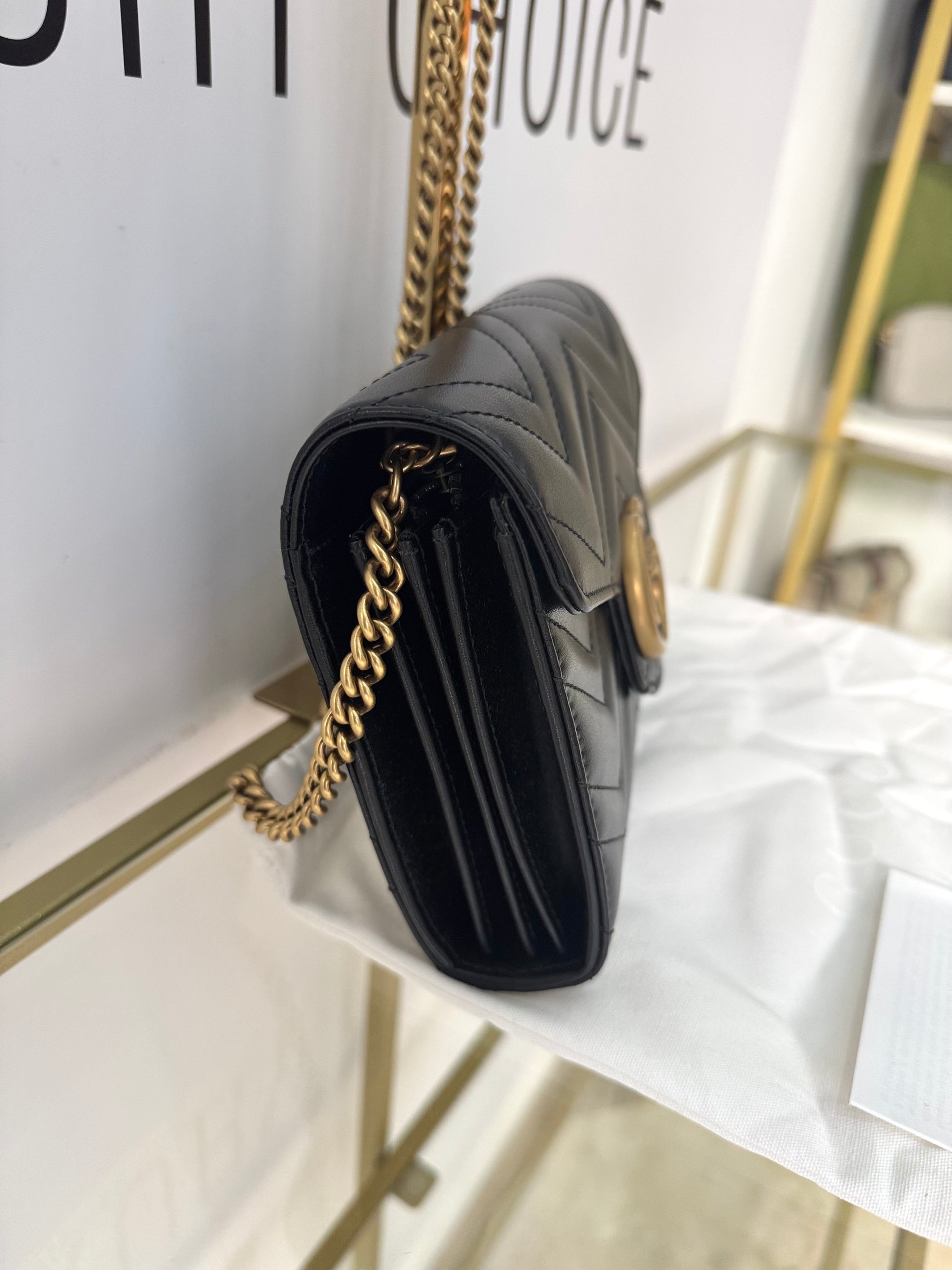 Wallet On Chain Marmont GG Gucci