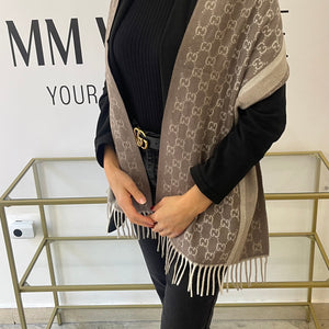 Sciarpa GG con frange Gucci