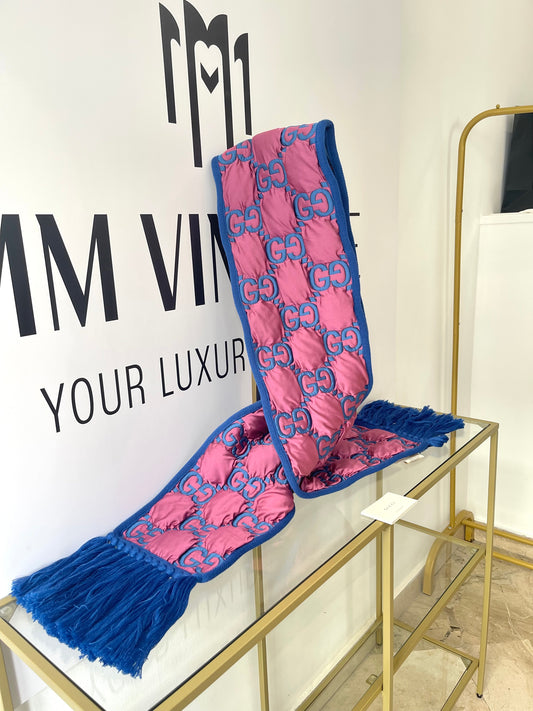 Sciarpa GG Trapuntata rosa/blu Gucci