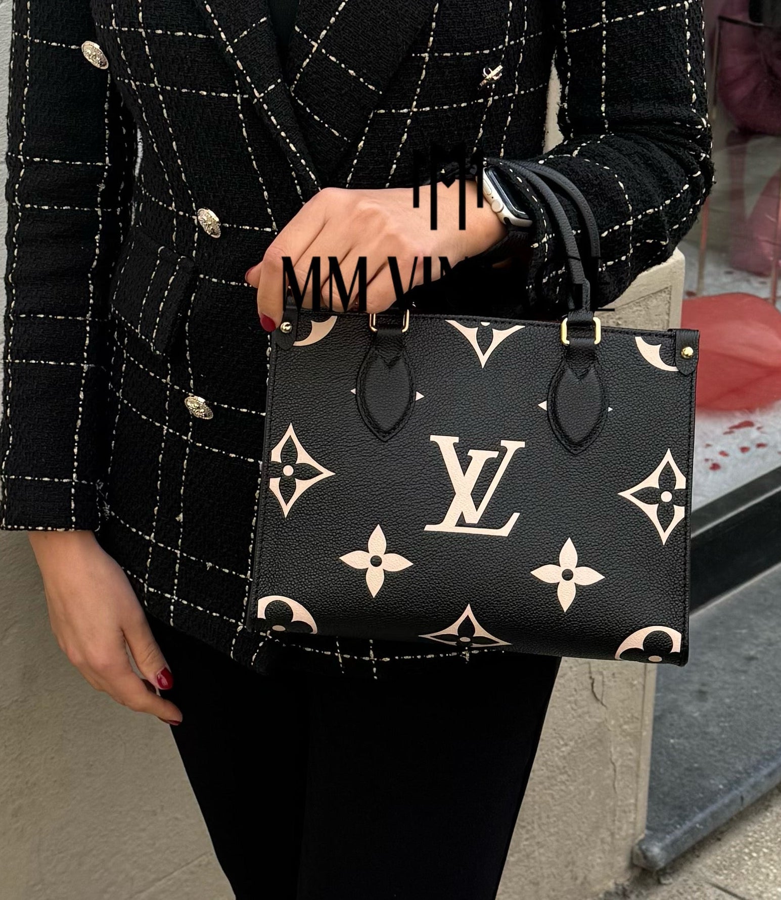 Borsa OnTheGo PM Monogram Empreinte Bicolor Louis Vuitton