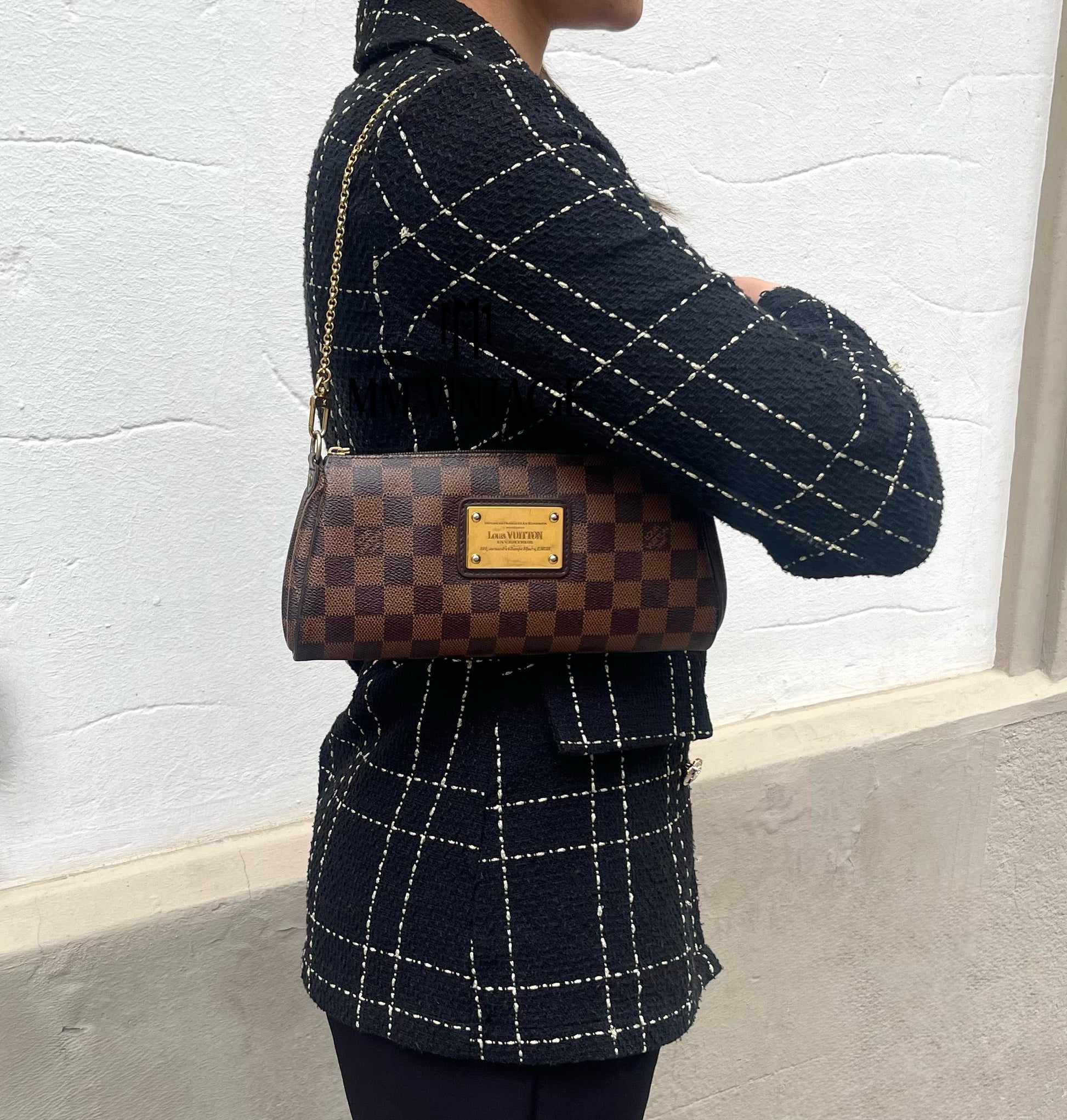 Borsa Eva Damier Ebène Louis Vuitton
