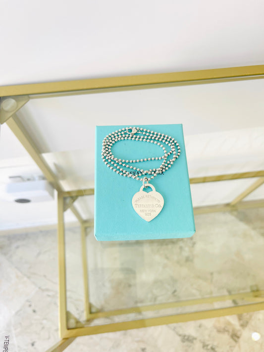 Collana a pallini cuore L Tiffany