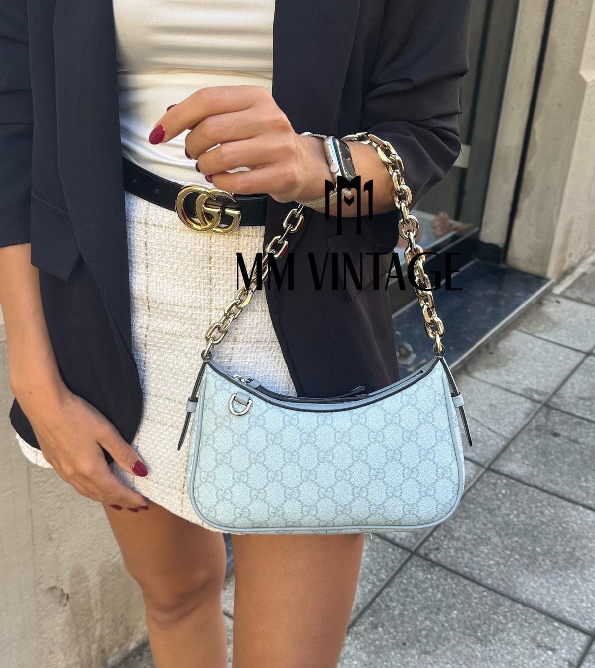 Borsa GG Emblem hw oro Gucci