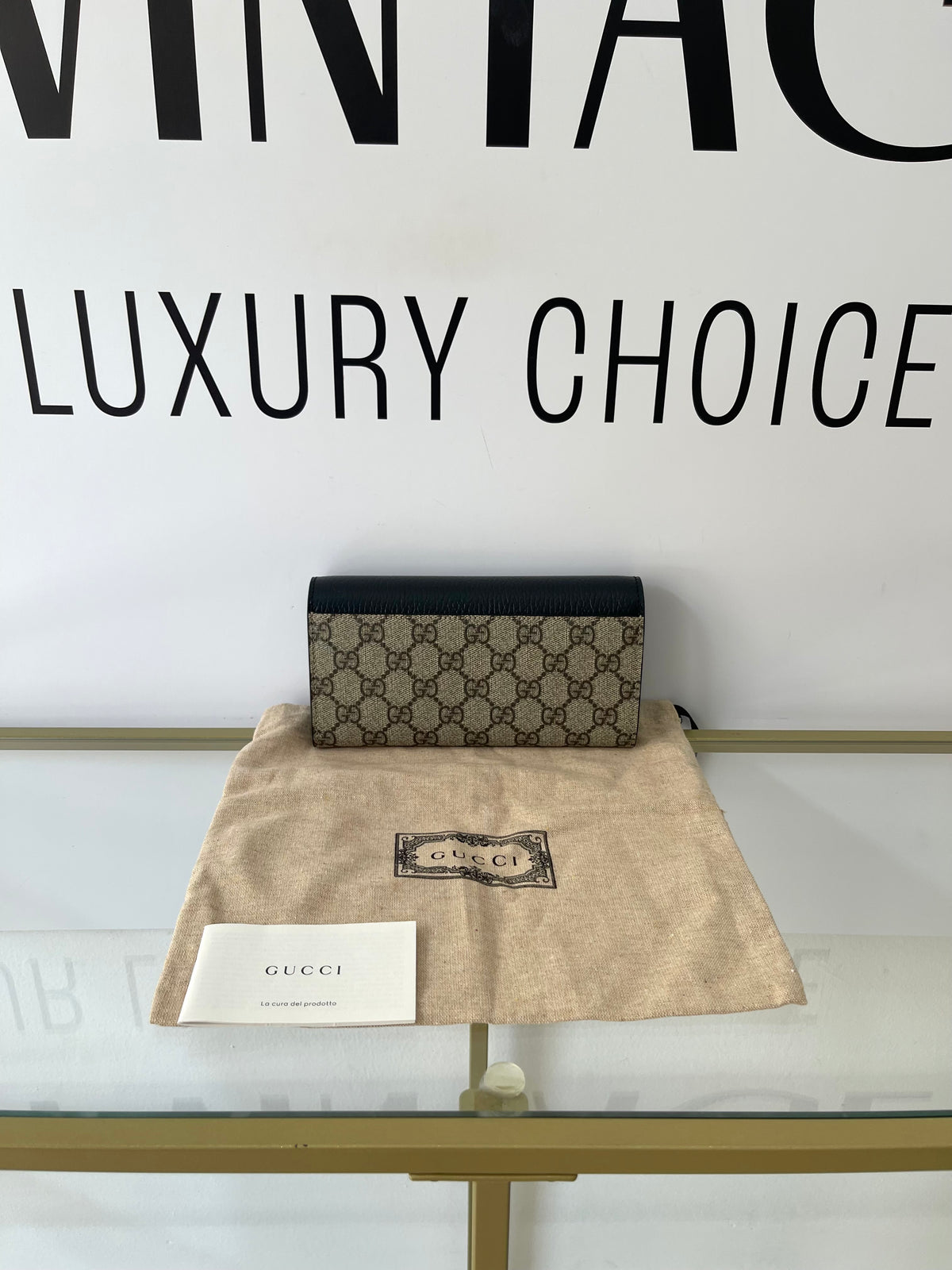 Portafoglio Continental GG Marmont Bicolore Gucci