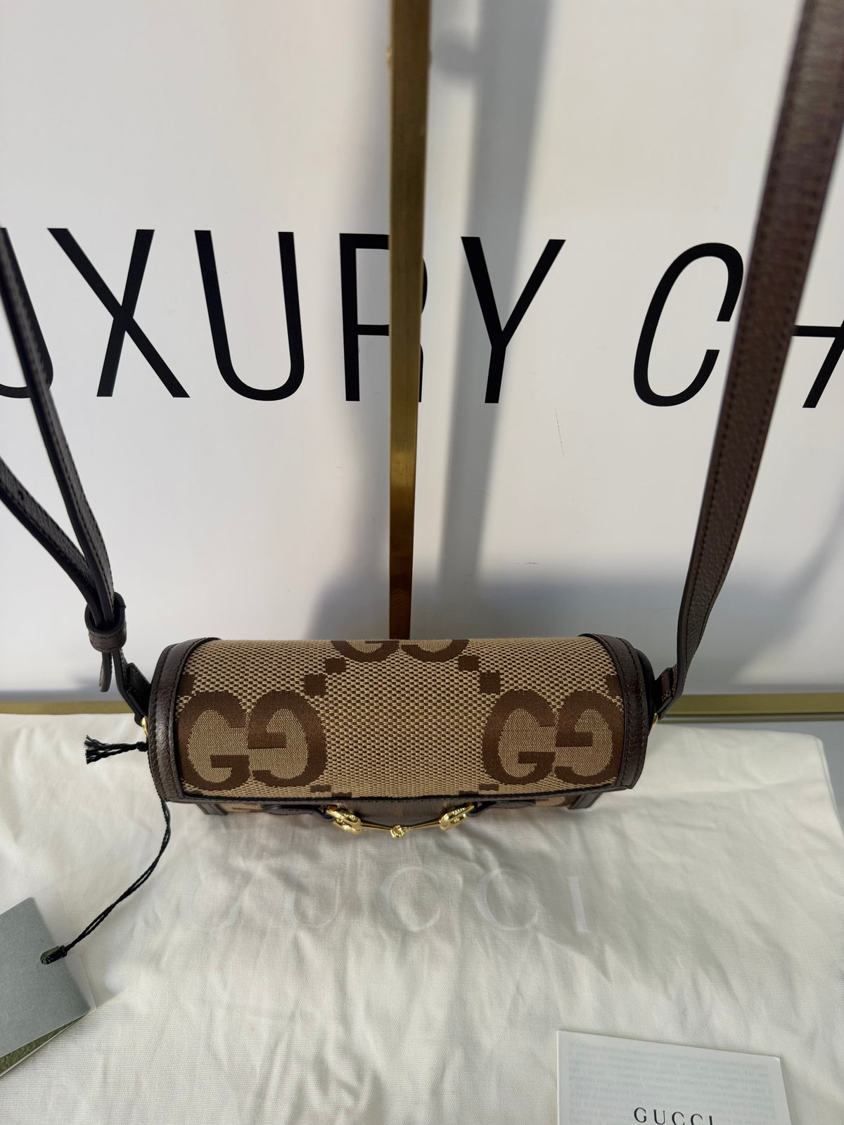 Borsa Mini Horsebit 1955 Jumbo GG Gucci