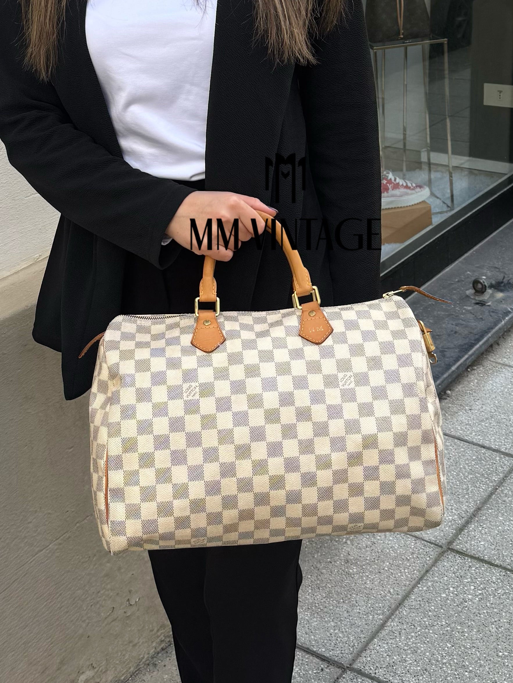 Borsa Speedy 35 Damier Azur Louis Vuitton
