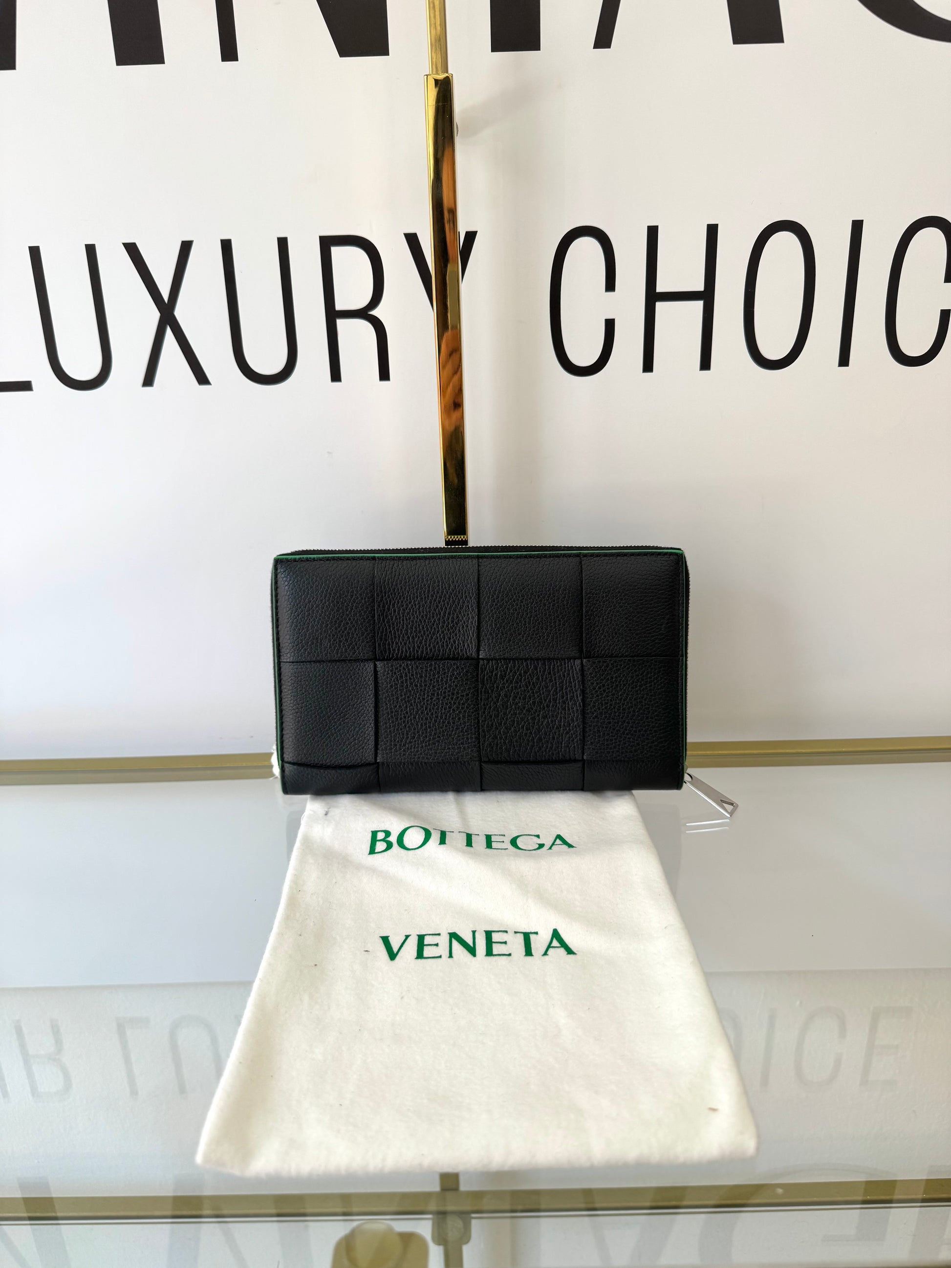 Portafoglio Cassette nero Bottega Veneta