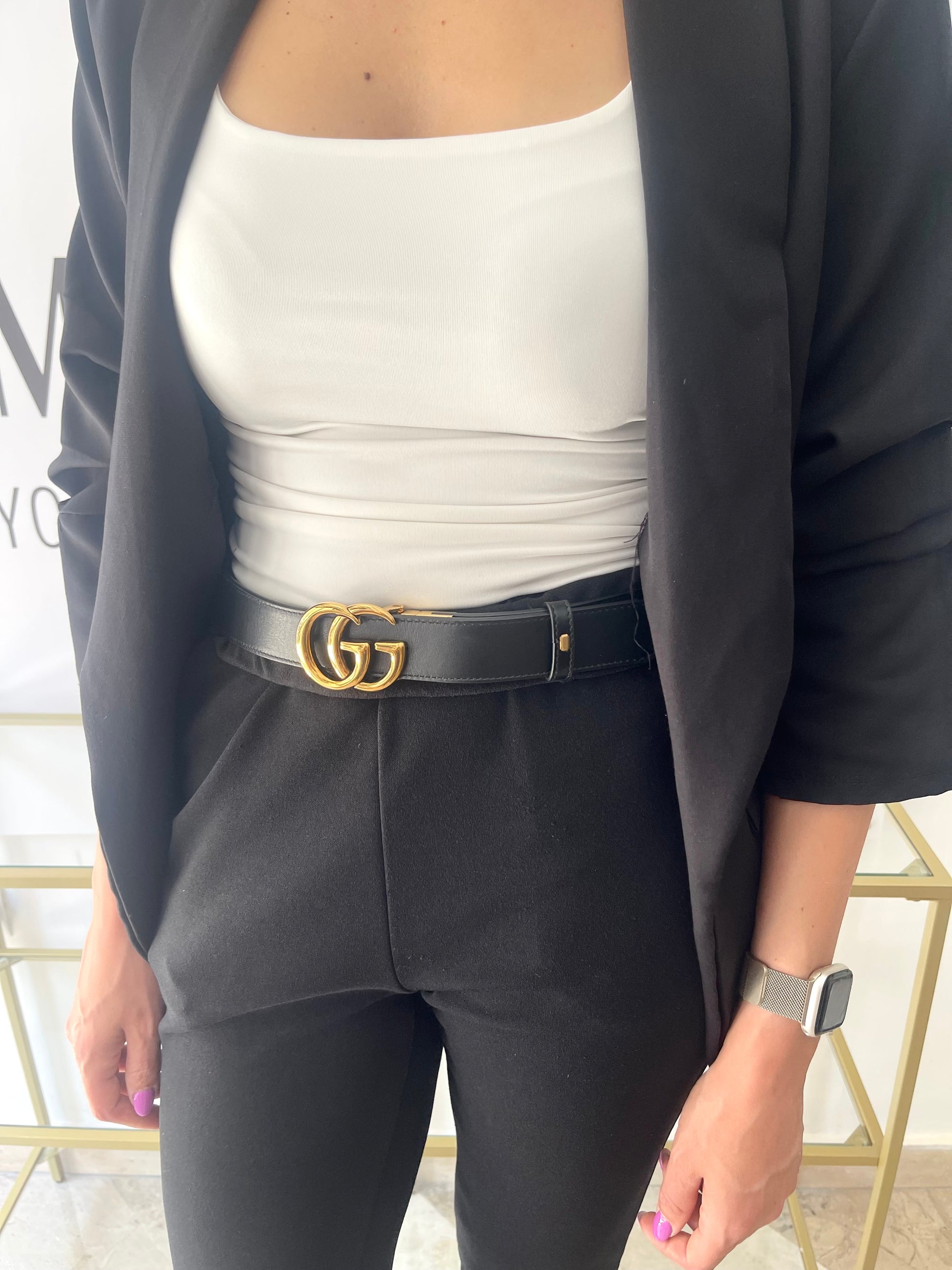 Cintura reversibile GG Marmont Supreme 3 cm Gucci