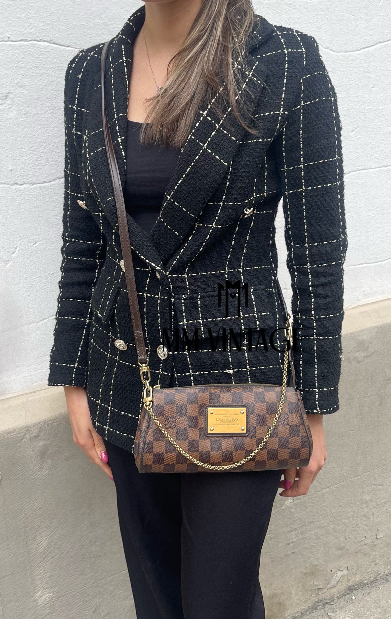 Borsa Eva Damier Ebène Louis Vuitton