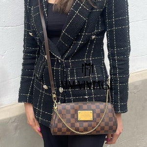 Borsa Eva Damier Ebène Louis Vuitton