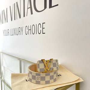 Cintura LV Initiales Damier Azur Louis Vuitton