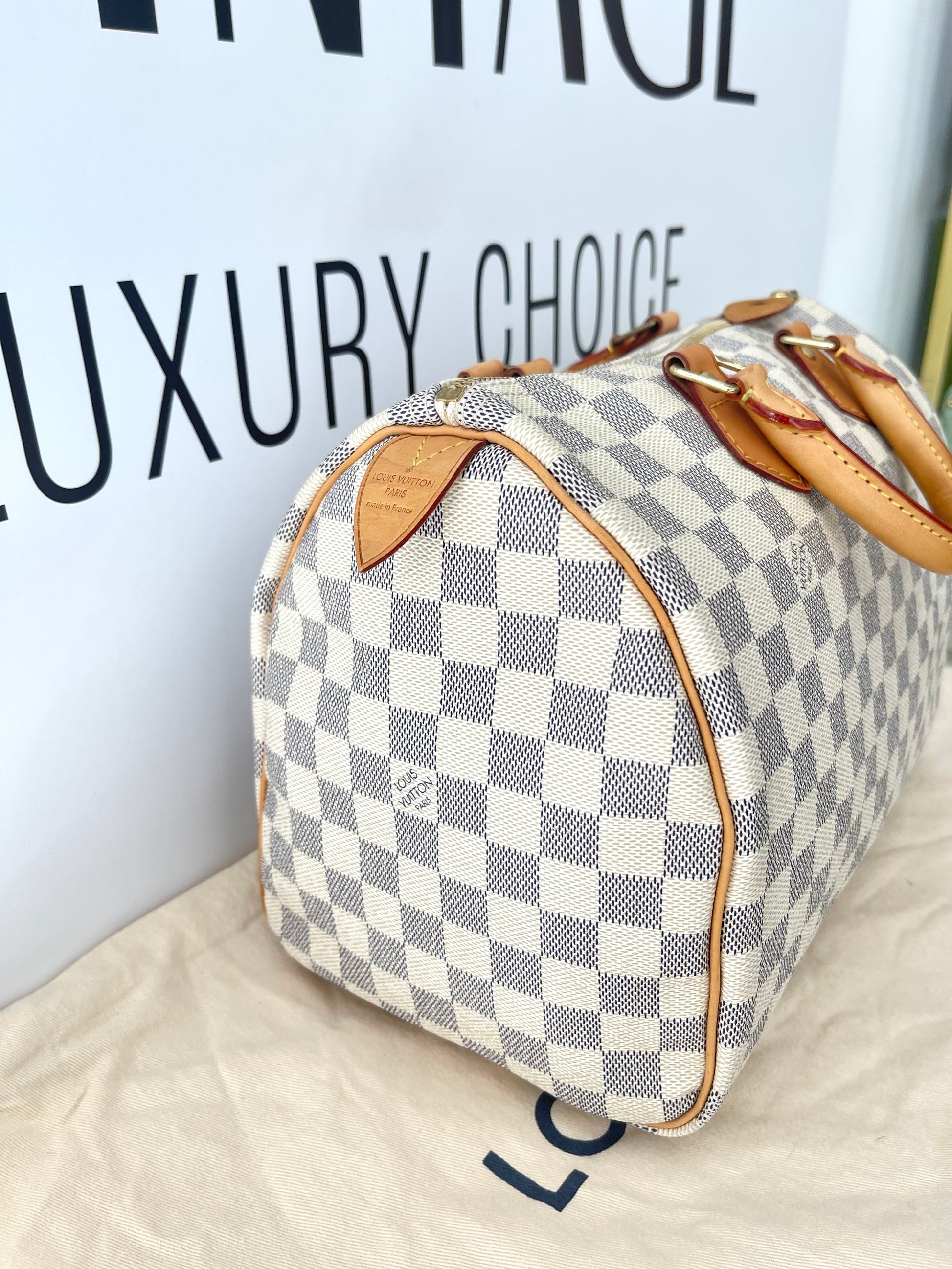 Borsa Speedy 30 Damier Azur Louis Vuitton