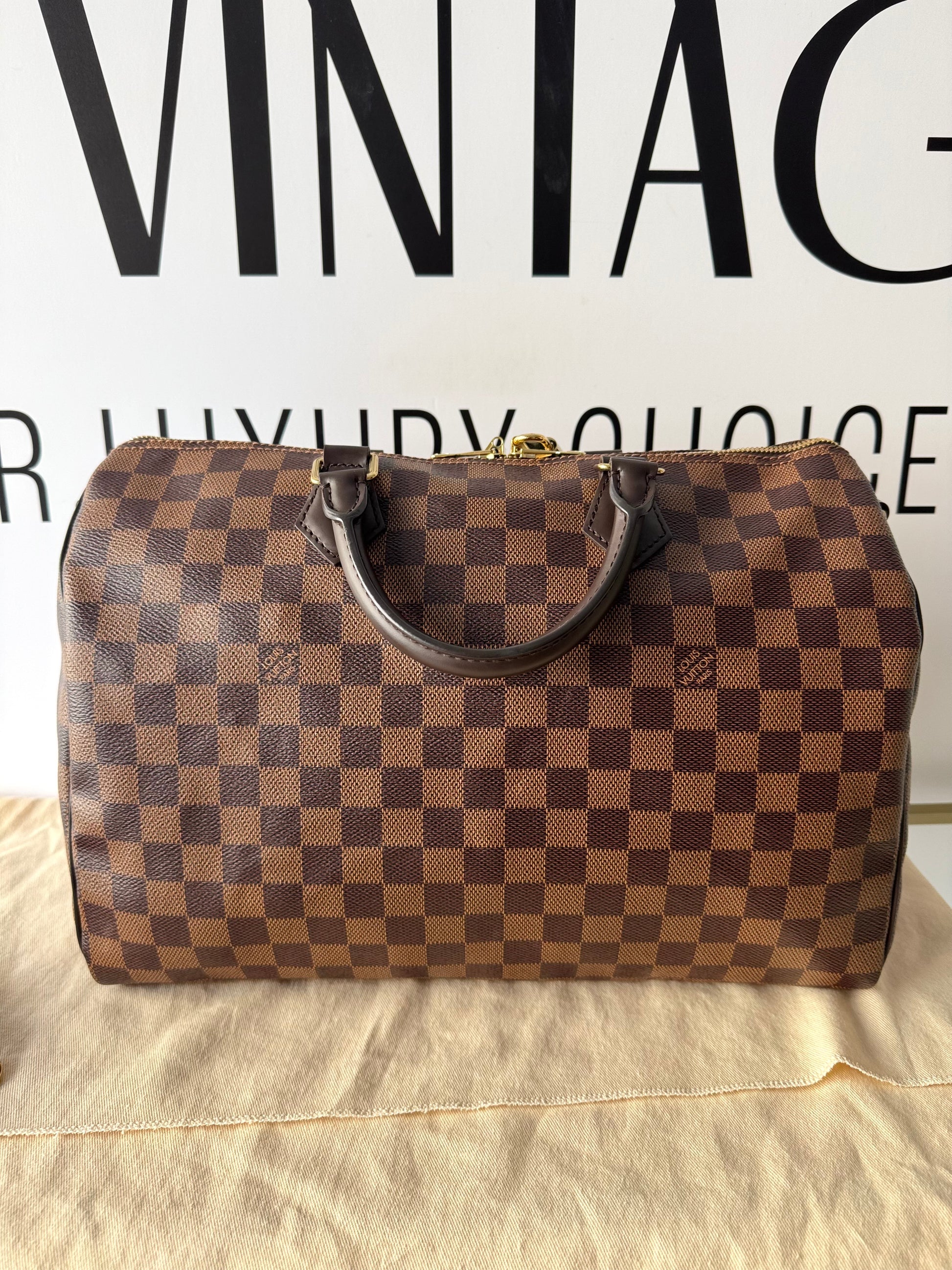 Borsa Speedy Bandoulière 35 Damier Ébène Louis Vuitton