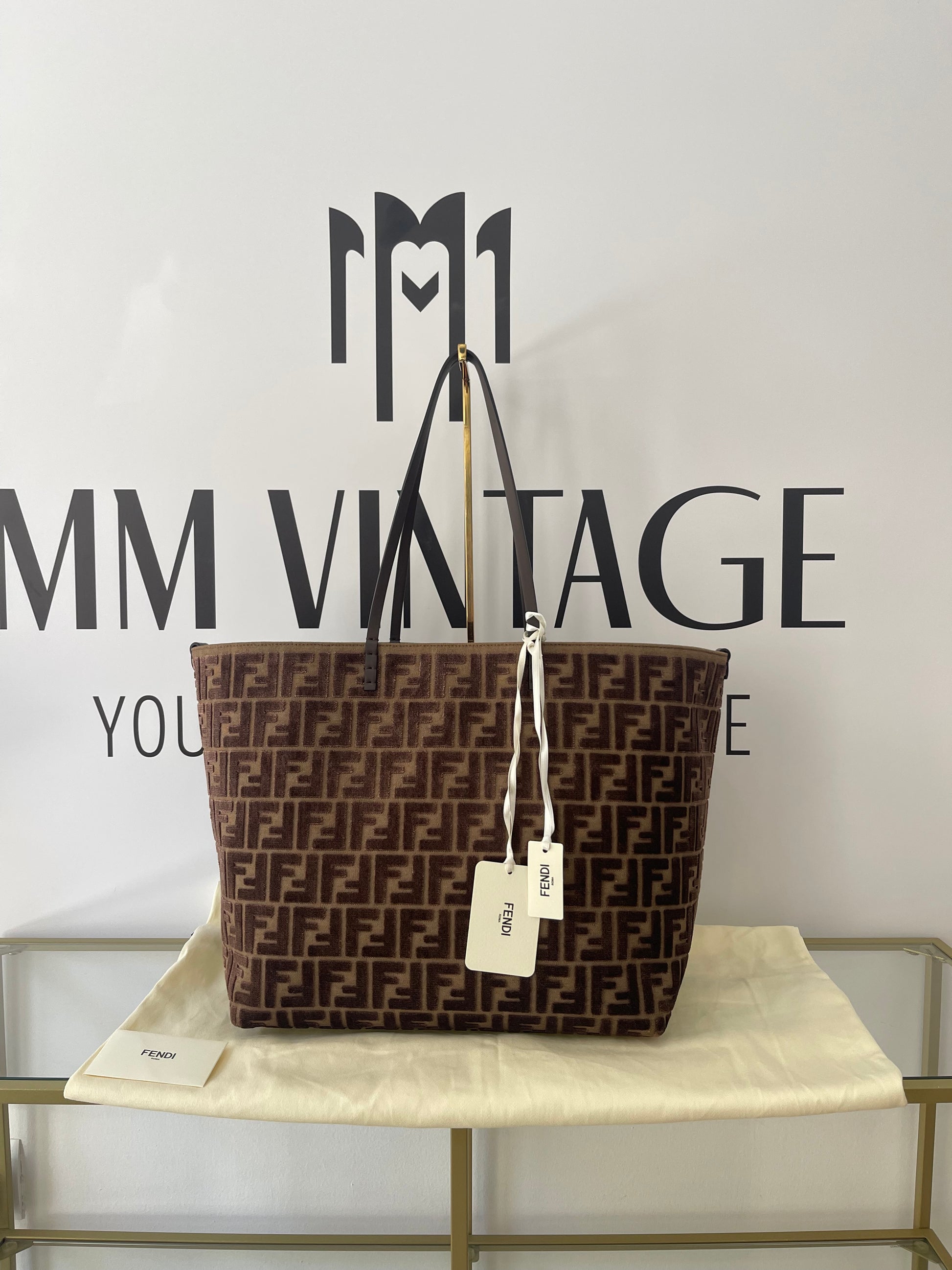 Borsa Zucca Roll reversibile Large Fendi