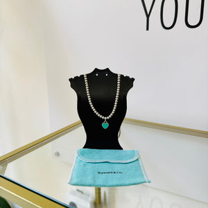 Collana Bead  cuore mini smaltato Tiffany