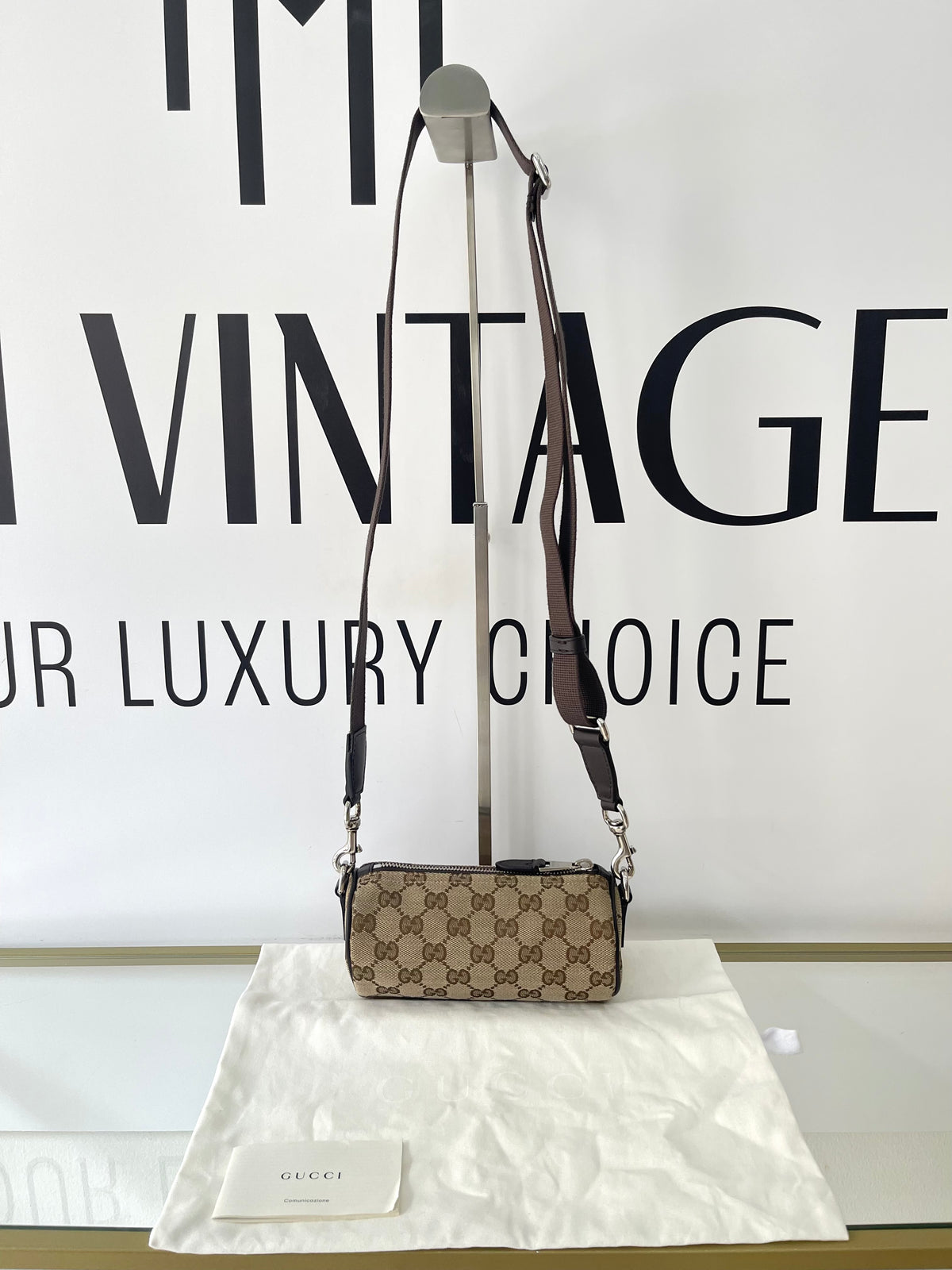Borsa tracolla Cilindrica Mini GG Gucci
