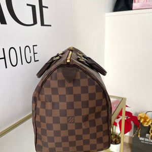 Borsa Speedy 35 Damier Ebène Louis Vuitton