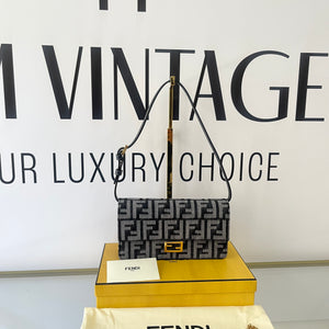 Wallet On Chain Baguette in denim Fendi