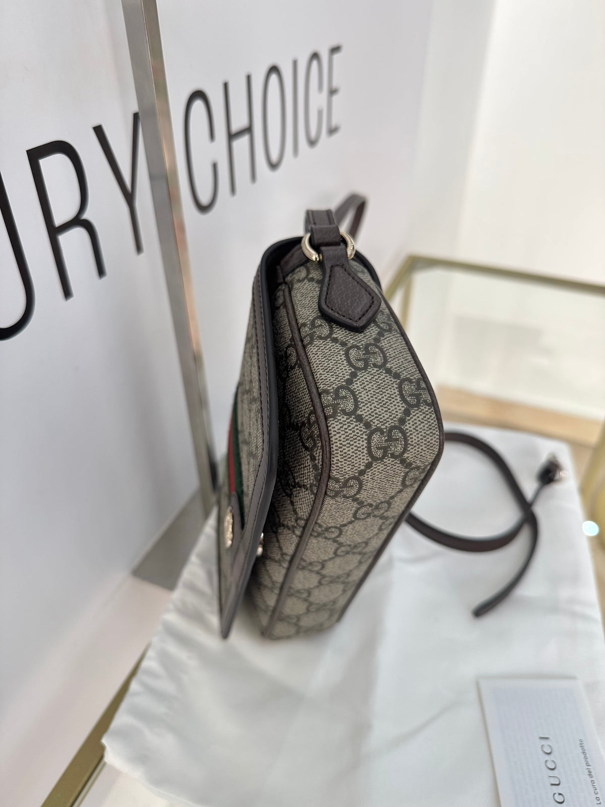 Borsa Ophidia GG Supreme hw oro Gucci