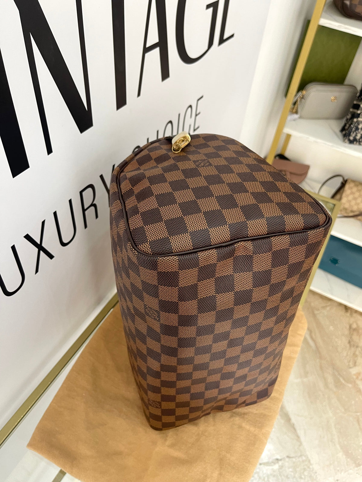 Borsa Speedy 30 Damier Ebène Louis Vuitton