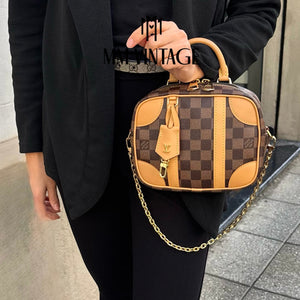 Borsa Valisette Souple BB Damier Ebène Louis Vuitton