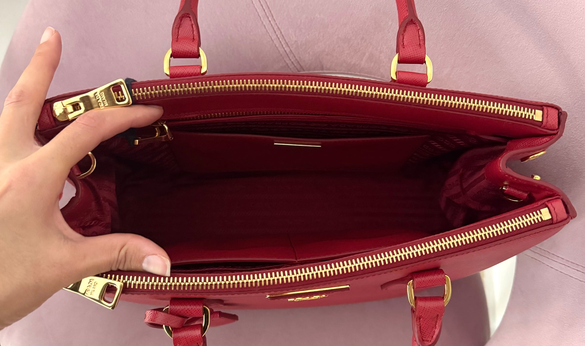 Borsa Galleria Large in Saffiano Prada