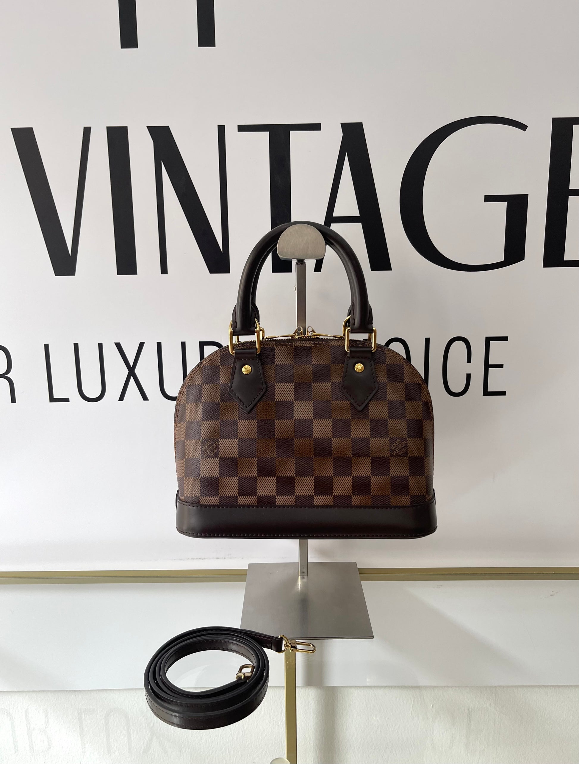 Borsa Alma BB Damier Ébène Louis Vuitton