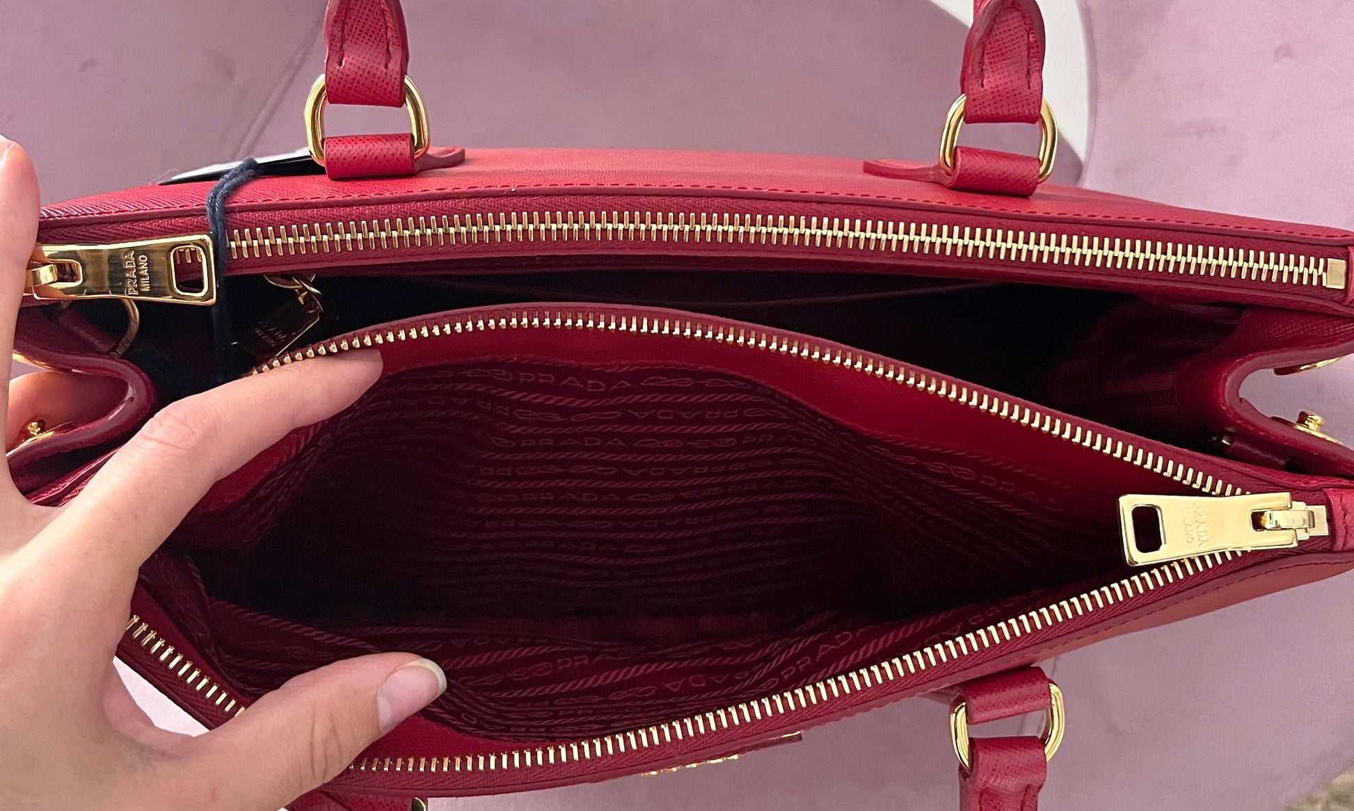 Borsa Galleria Large in Saffiano Prada