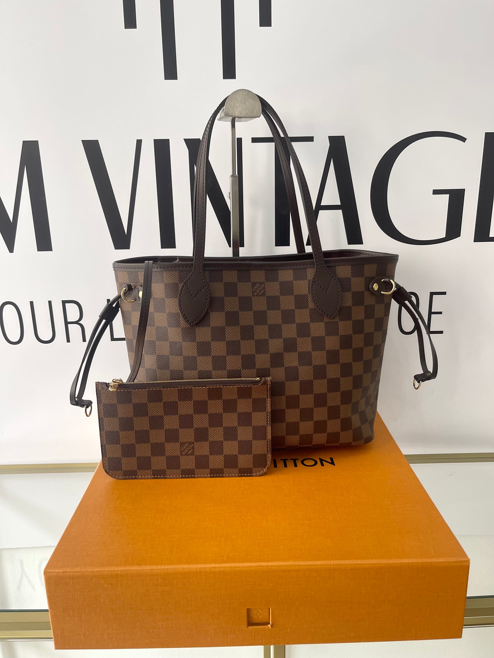Borsa Neverfull PM Damier Ébène Louis Vuitton