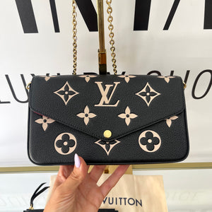 Pochette Félicie Monogram Empreinte Bicolor Louis Vuitton