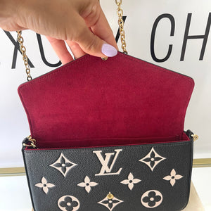 Pochette Félicie Monogram Empreinte Bicolor Louis Vuitton