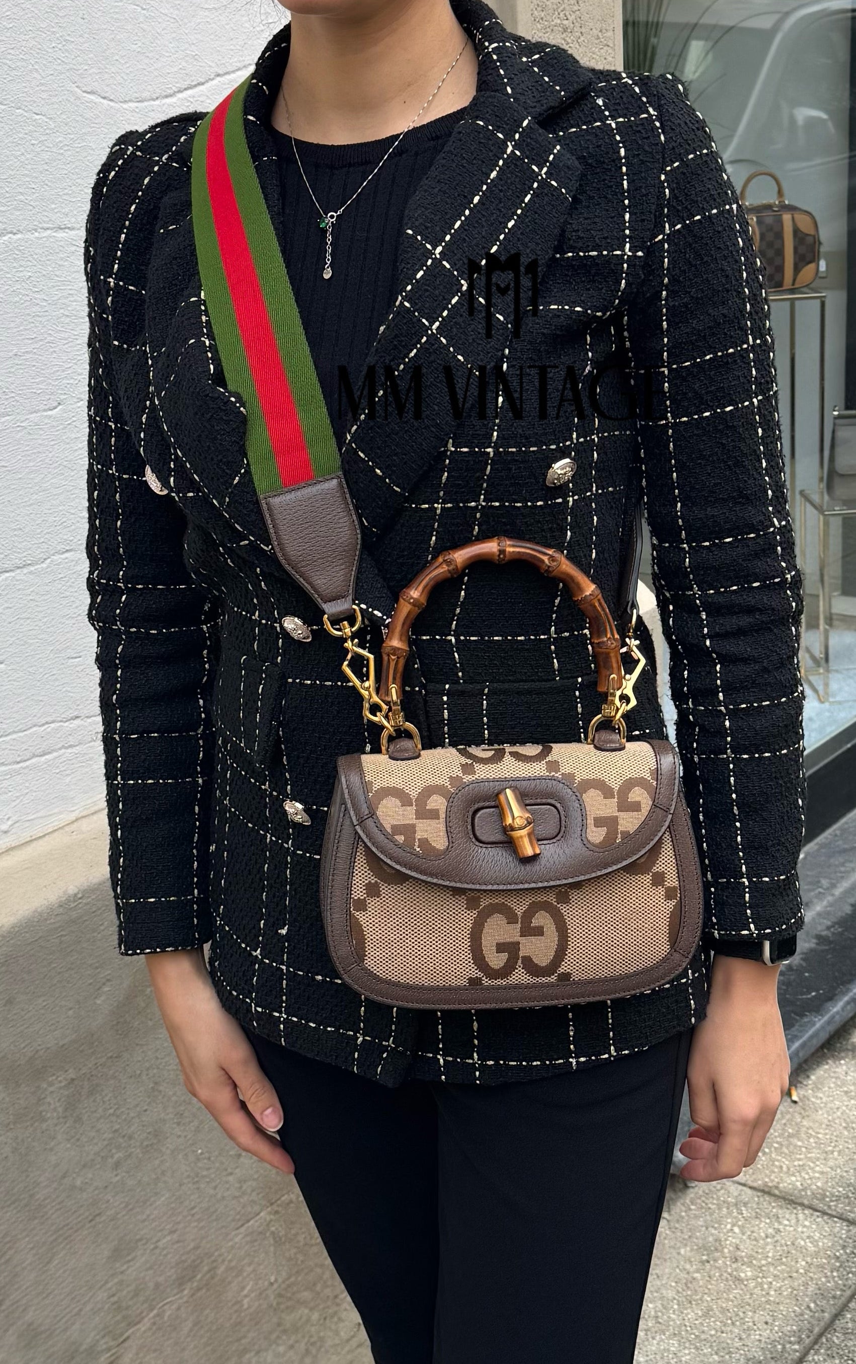 Borsa Bamboo 1947 Jumbo GG Gucci