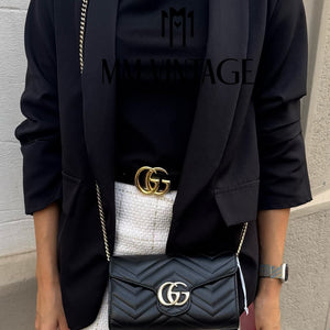 Wallet On Chain Marmont GG hw oro Gucci