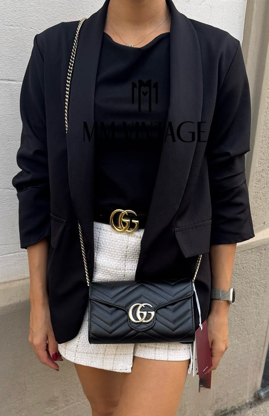 Wallet On Chain Marmont GG hw oro Gucci