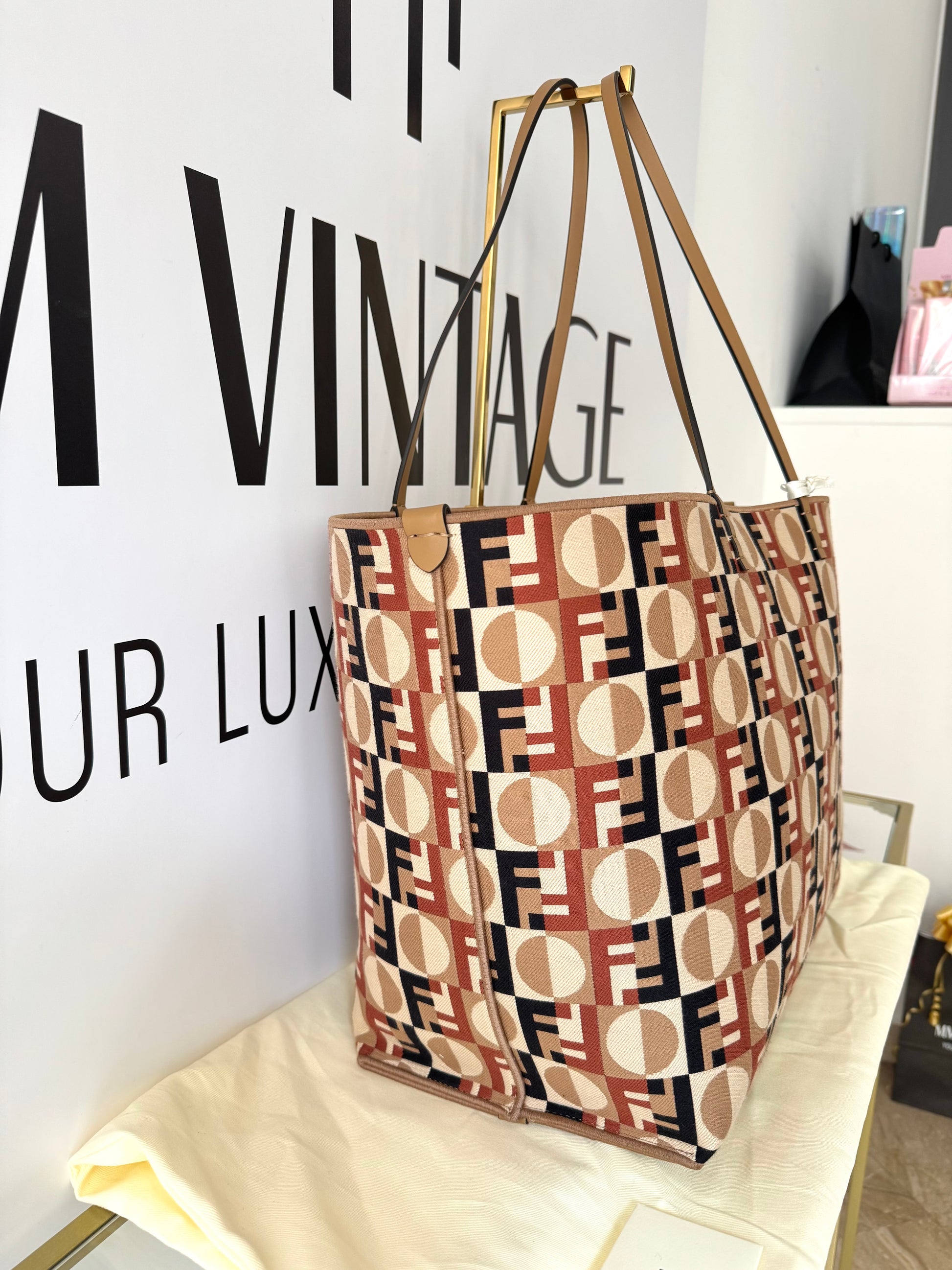 Borsa Shopping Roll Large Reversibile Fendi