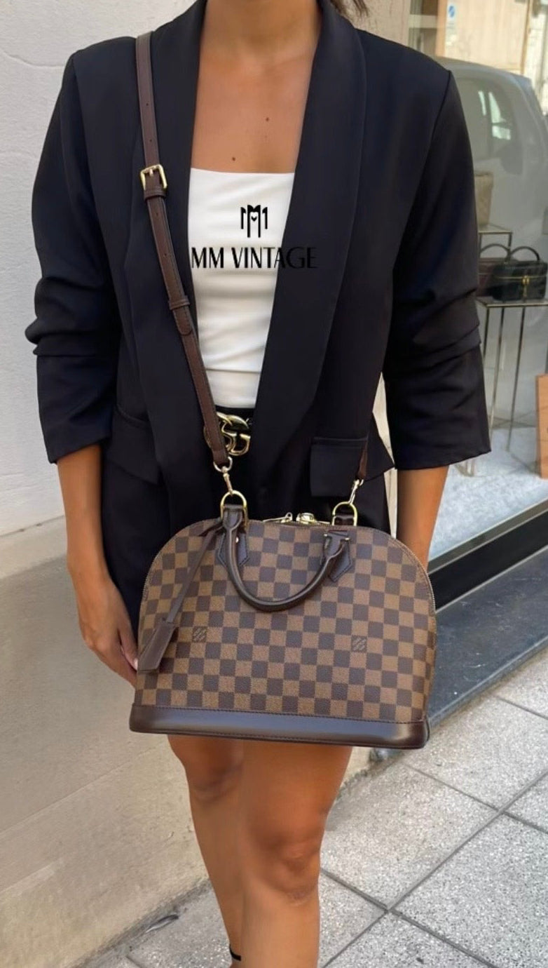 Borsa Alma PM Damier Ébène Louis Vuitton