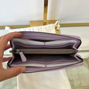 Portafoglio con zip viola Bottega Veneta