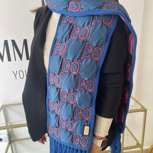 Sciarpa GG Trapuntata rosa/blu Gucci