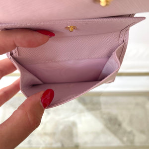 Portafoglio in Saffiano rosa Prada