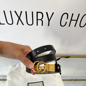Cintura reversibile GG Marmont Supreme 2 cm Gucci