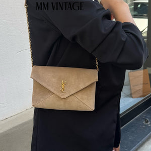 Pochette Cassandre in Suede Saint Laurent