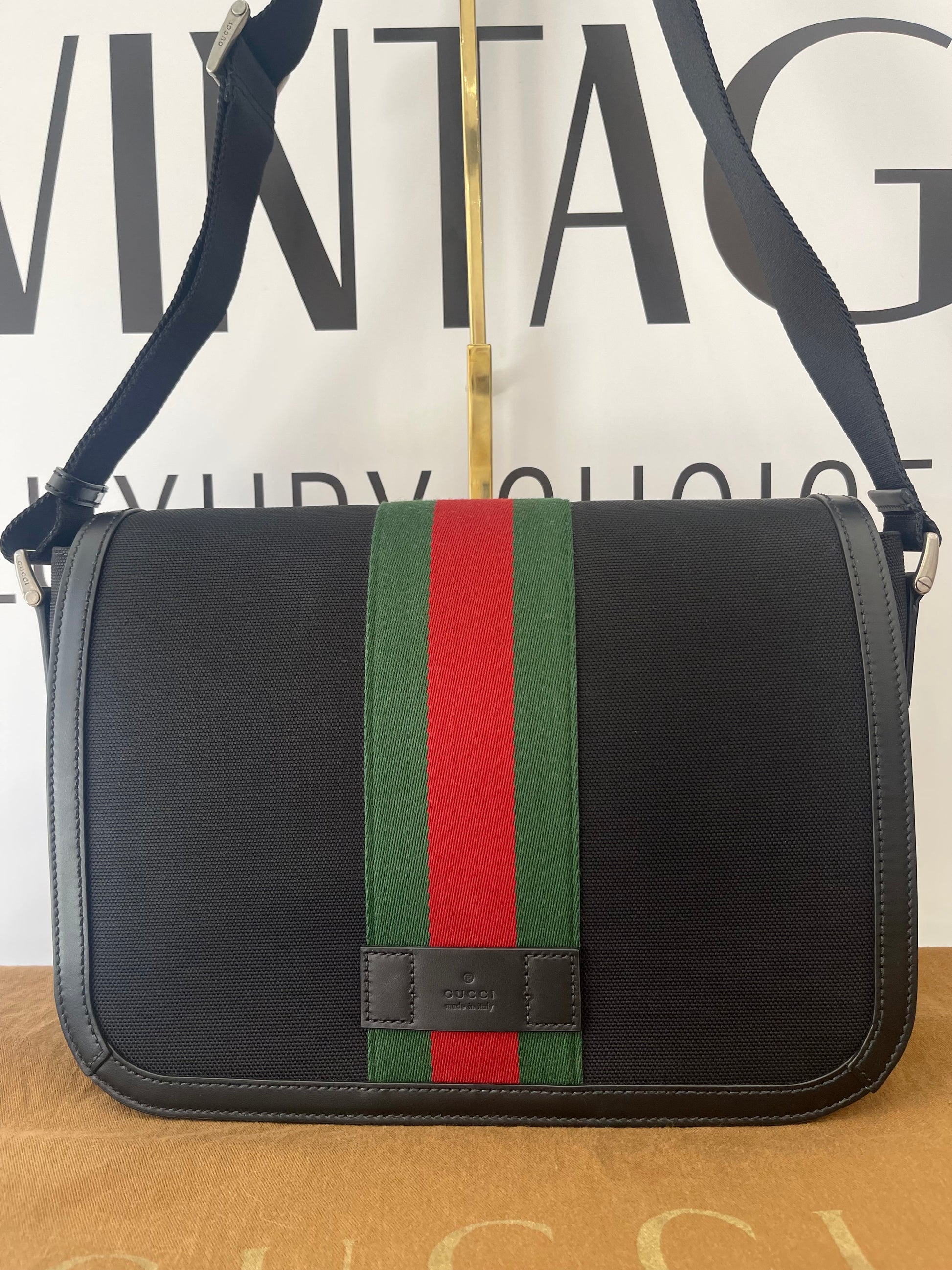 Borsa Techno Web Stripe Gucci