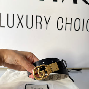 Cintura reversibile GG Marmont Supreme 2 cm Gucci