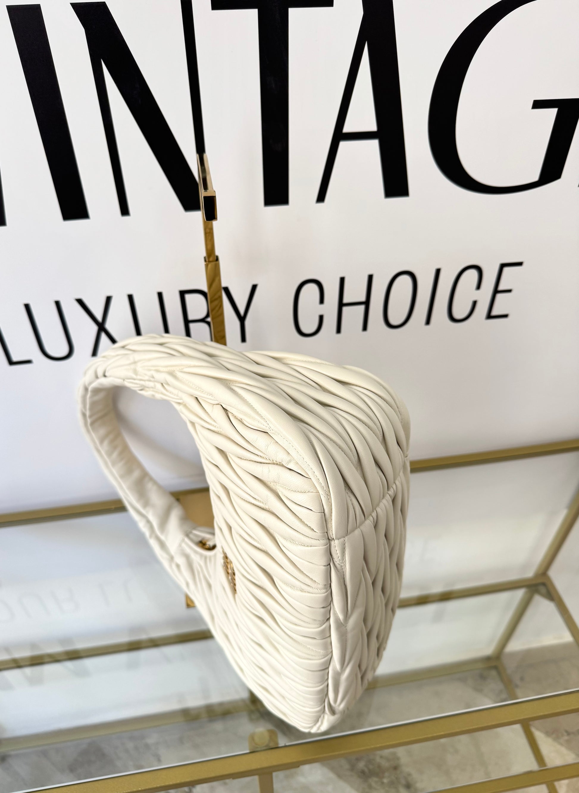 Borsa Hobo Wander Matelassé Miu Miu