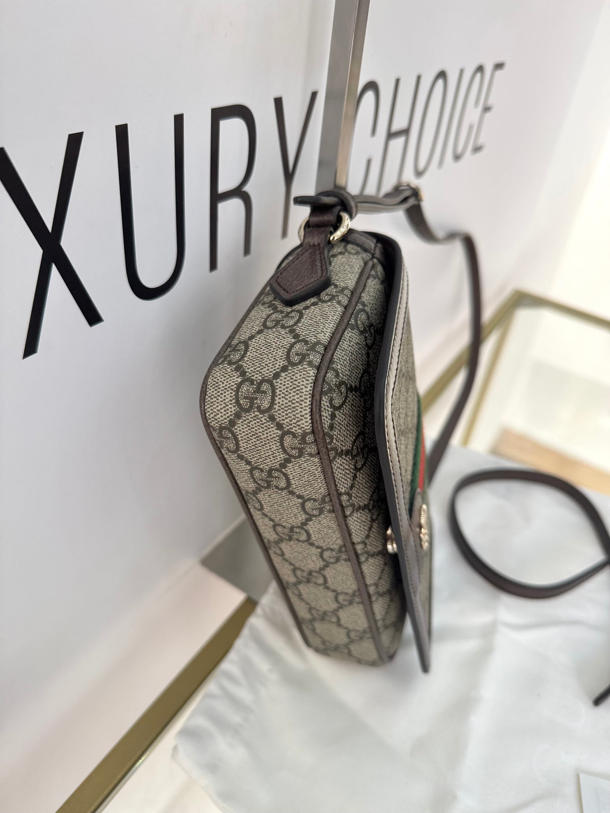 Borsa Ophidia GG Supreme hw oro Gucci
