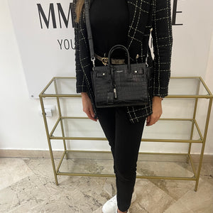 Borsa Sac De Jour Nano Goffrata Coccodrillo Saint Laurent