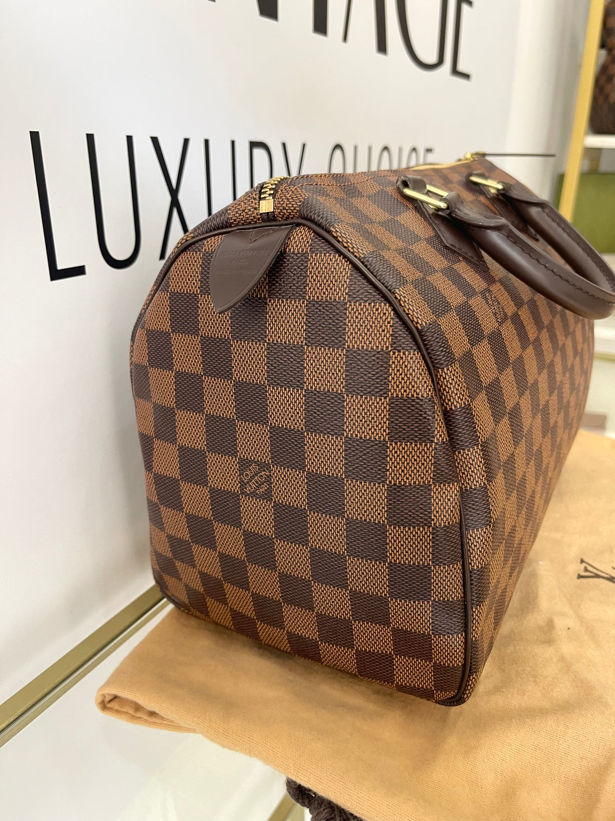 Borsa Speedy 30 Damier Ebène Louis Vuitton