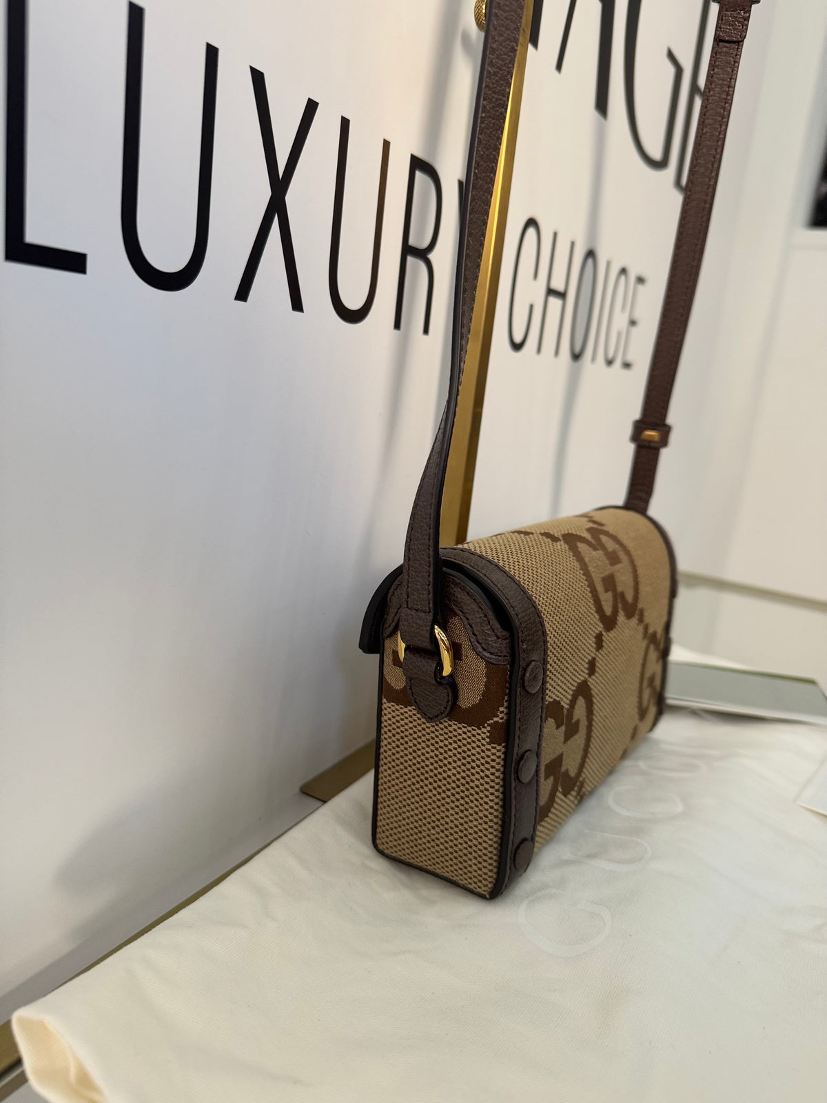 Borsa Mini Horsebit 1955 Jumbo GG Gucci