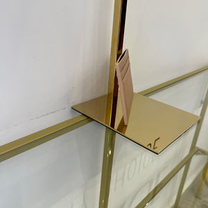 Portacarte in pelle martellata Saint Laurent beige scuro